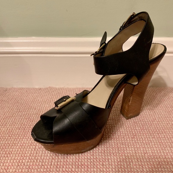 ALDO Chunky Black Sandal Heels - Picture 3 of 4